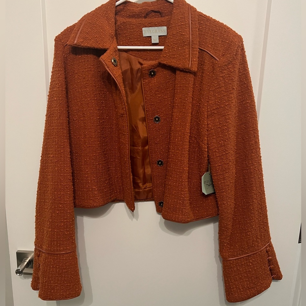 Rust Orange Tweed Jacket